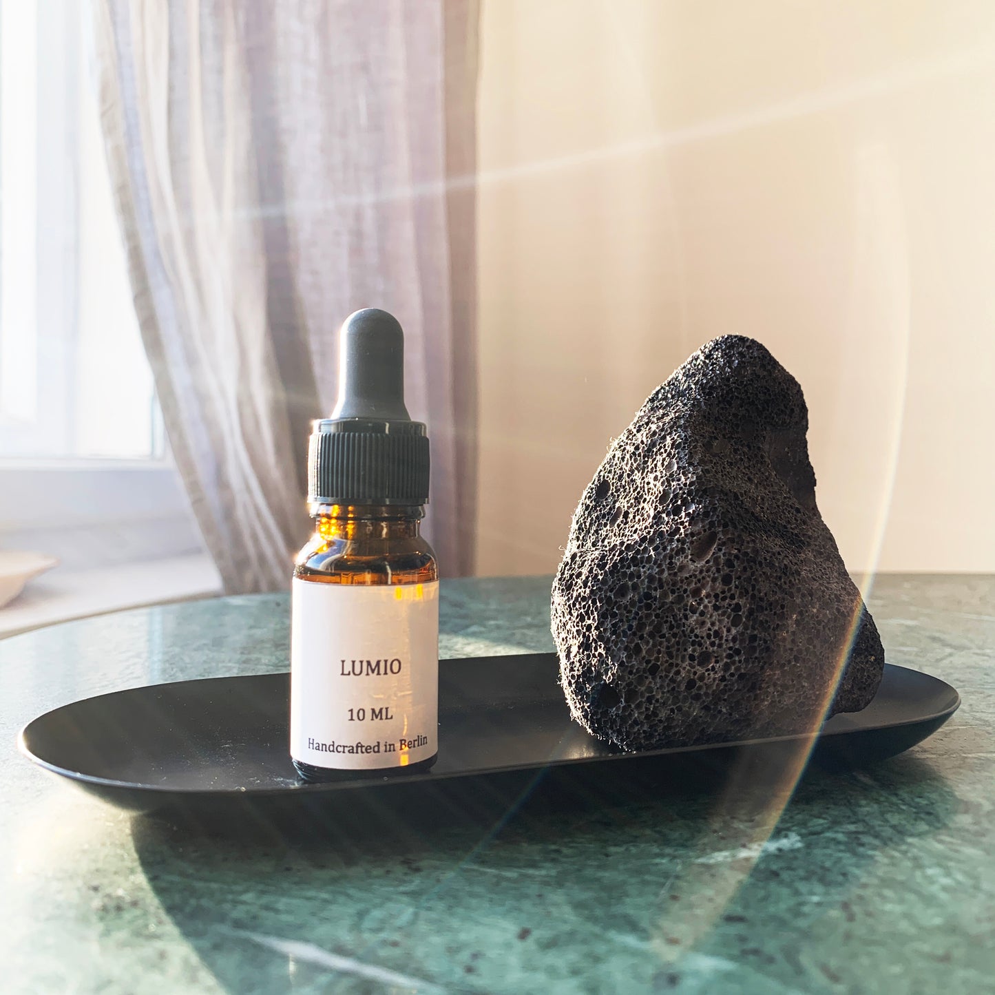 LUMIO – Ätherisches Öl & Lavastein-Diffuser-Set | Belebender Blumen- & Kräuterduft