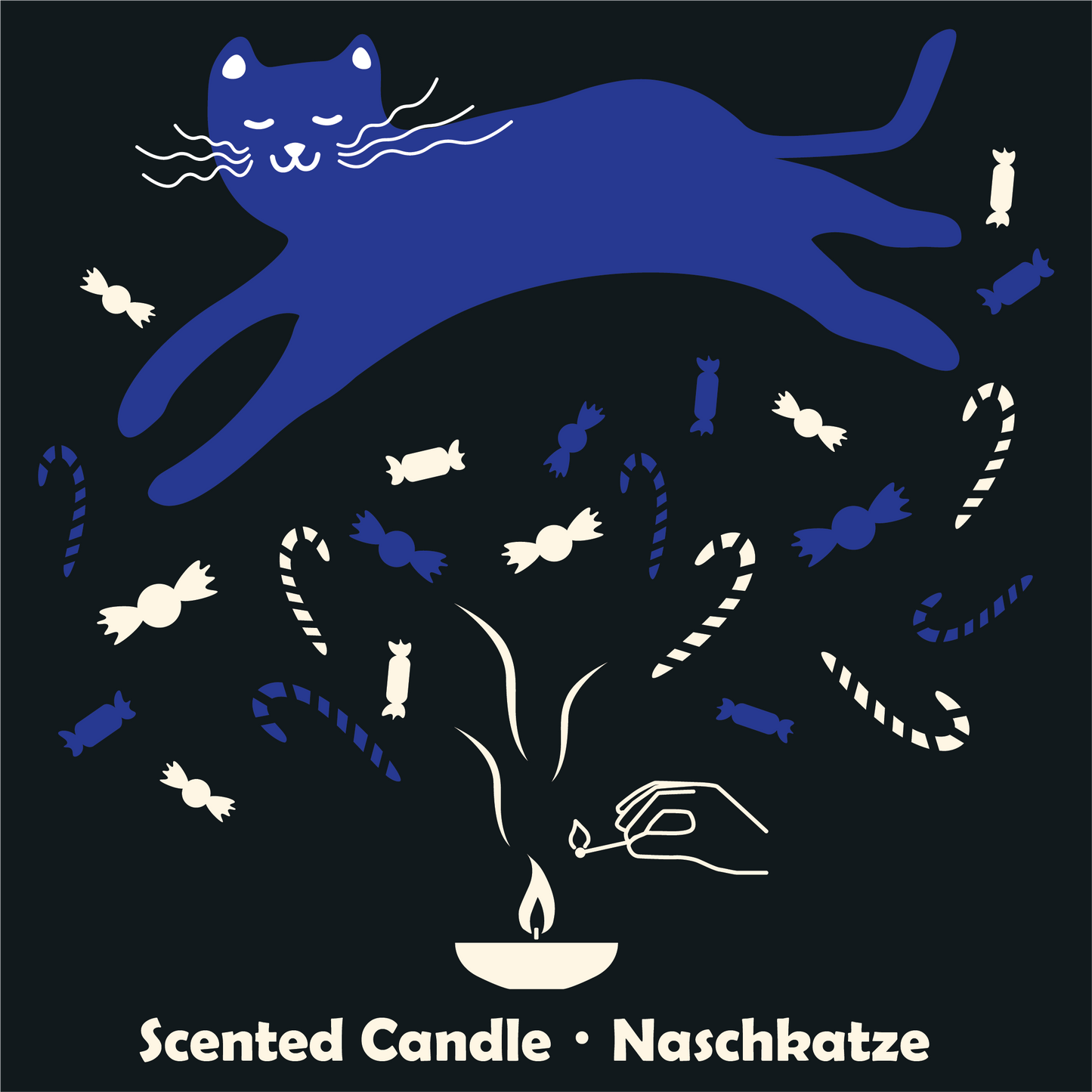 Handgefertigte Duftkerze | Naschkatze | warm und süß | Weihnachts-Limited-Edition